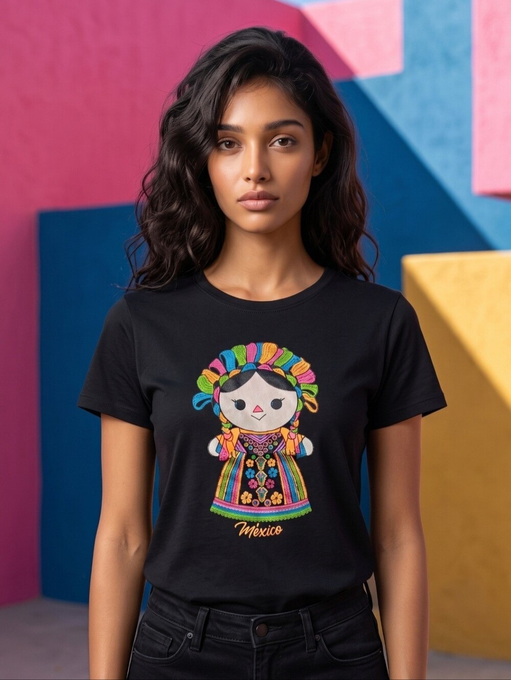 Colorful Mexico Tshirt Xtra Large 100% Cotton